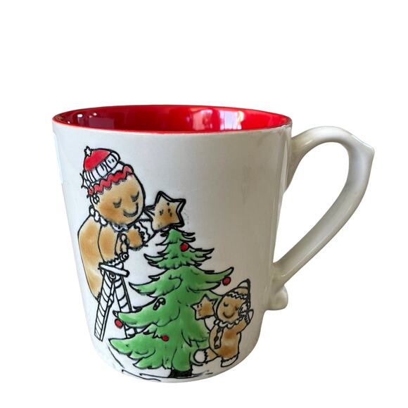 ELI + ANA Christmas Gingerbread Coffee Mug Cup 21 oz Ceramic Christmas Tree New - Picture 2 of 8